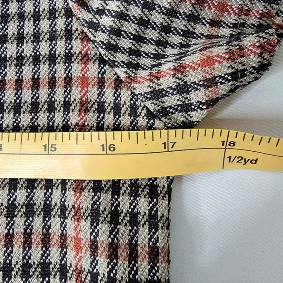 Zara Houndstooth Trafaluc Brown Black Red SHIFT Dress Size Small Polyester - Picture 11 of 16